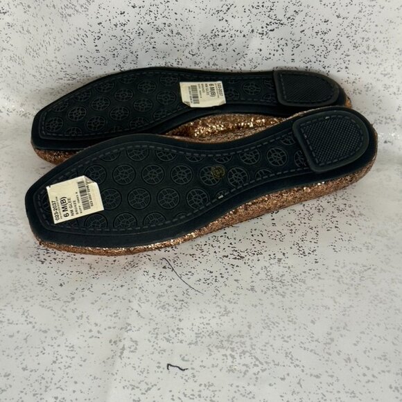 Bronze Glitter flats size 6 by n by nicole miller - Picture 2 of 4